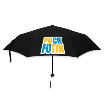 Conception du logo Puck Futin - Parapluie standard - noir - Devant