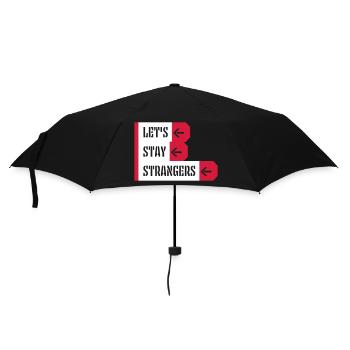 lets stay strangers quote - Umbrella (small) - black - Front