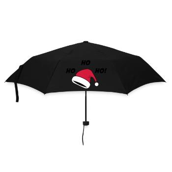 Christmas hat ho ho ho - Umbrella (small) - black - Front