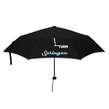 turmspringen sprung - Regenschirm (klein) - Schwarz - Vorne
