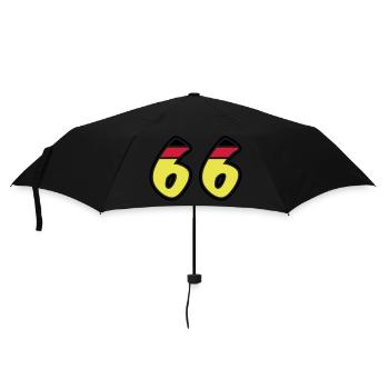 66 Zahl Symbol Germany - Regenschirm (klein) - Schwarz - Vorne