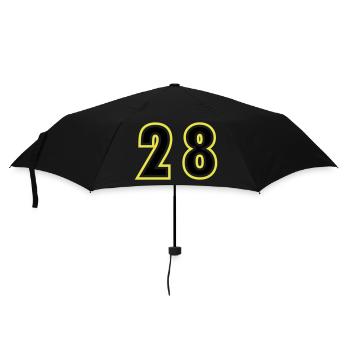 29 Zahl College - Regenschirm (klein) - Schwarz - Vorne