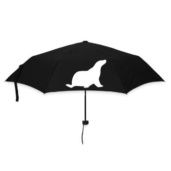 robbe white - Regenschirm (klein) - Schwarz - Vorne
