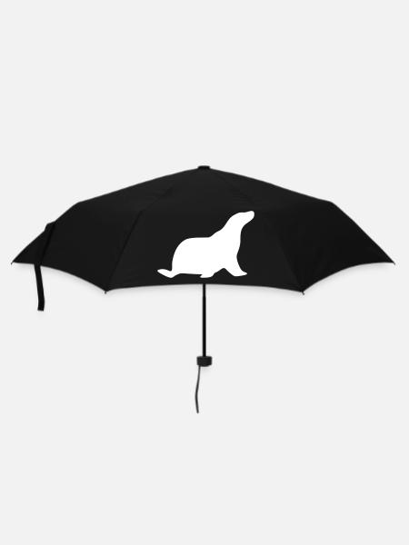robbe white - Regenschirm (klein) - Schwarz