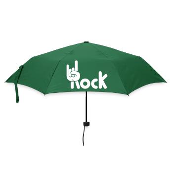 Heavy Metal Hard Rock Musique Cors Geste Logo - Parapluie standard - vert bouteille - Devant