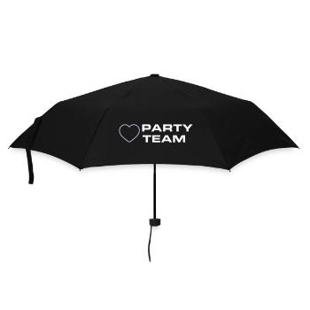 Party Team Heart - Umbrella (small) - black - Front