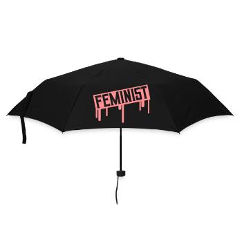 Stamp Graffiti Feminist - Umbrella (small) - black - Front