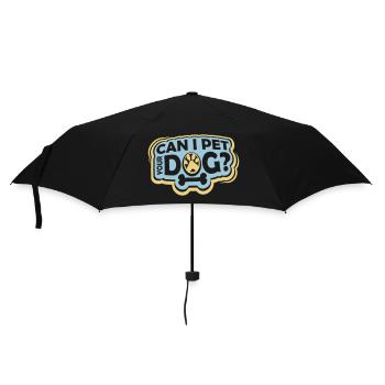 Caressez votre chien en disant - Parapluie standard - noir - Devant