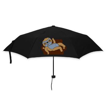 Sloth at home chill sofa - Umbrella (small) - black - Front