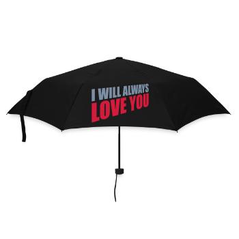 I will always love - Umbrella (small) - black - Front