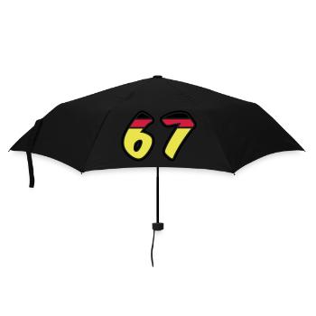 67 Zahl Symbol Germany - Regenschirm (klein) - Schwarz - Vorne