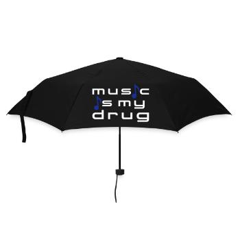 Music is my Drug Partition Partitions Paroles Musique Logo - Parapluie standard - noir - Devant