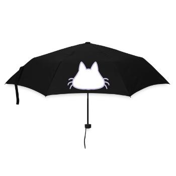 Cats Head Without Face Outline Silhouette Icon - Umbrella (small) - black - Front