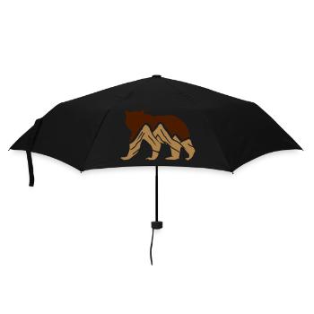 bear mountains - Umbrella (small) - black - Front