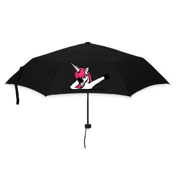 Unicorn Dabbing Dab Dance Party Pose Gesture Funny - Umbrella (small) - black - Front