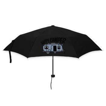 Happy Camper Camping Wagen - Regenschirm (klein) - Schwarz - Vorne