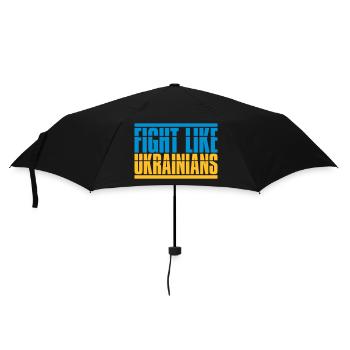 fight like ukrainians quote - Umbrella (small) - black - Front