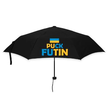 puck futin logo design - Umbrella (small) - black - Front