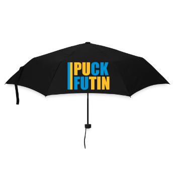 puck futin logo design - Umbrella (small) - black - Front