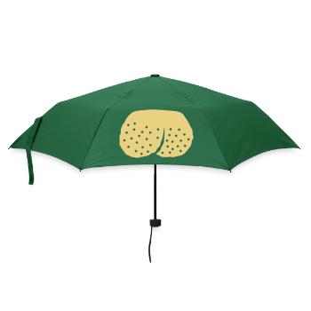 Testicles Comic Shaved Eggs - Umbrella (small) - bottlegreen - Front