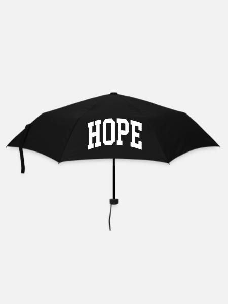 Hope - Regenschirm (klein) - Schwarz