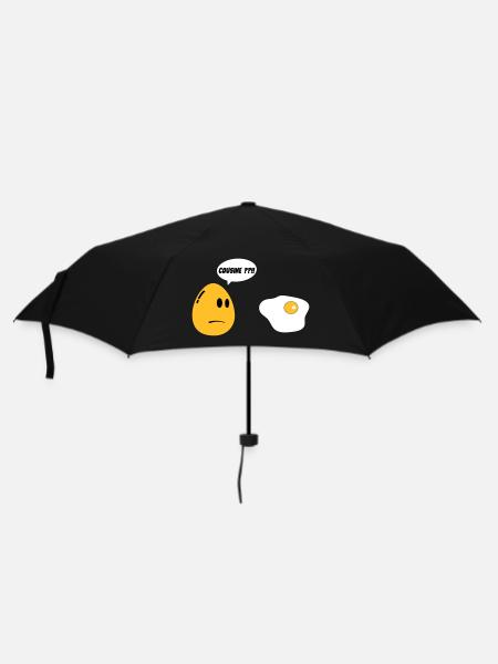 Cousin-Ei - Regenschirm (klein) - Schwarz