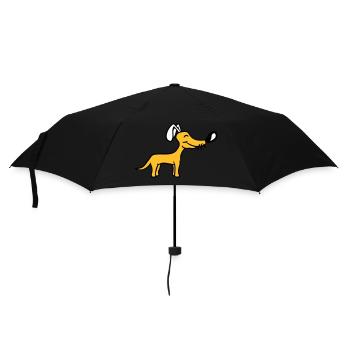 Dog Big Nose Cute Happy Pet Funny Cool - Umbrella (small) - black - Front