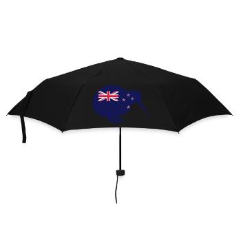 Drapeau néo-zélandais en forme de kiwi - Parapluie standard - noir - Devant