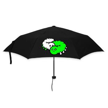 2 Caterpillars Couple Lovers in Love Dear Friends - Umbrella (small) - black - Front