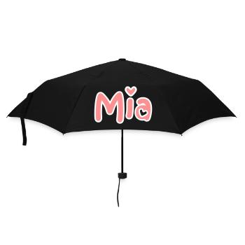 Mia Süßer Name Vorname Mädchenname Taufe Namenstag - Regenschirm (klein) - Schwarz - Vorne