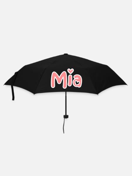 Mia Sweet Prénom Prénom Nom de jeune fille Baptême Nom Jour - Parapluie standard - noir