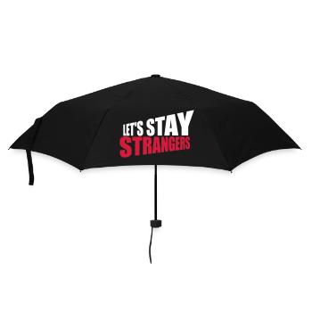 lets stay strangers quote - Umbrella (small) - black - Front