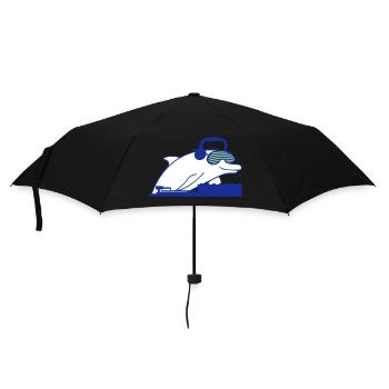 Cool DJ Dolphin Mixer Mixer Party Club Music - Umbrella (small) - black - Front