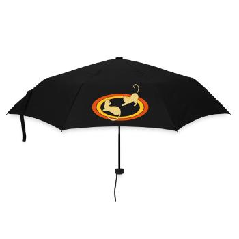 funny cats | Vectorgraphic - Regenschirm (klein) - Schwarz - Vorne
