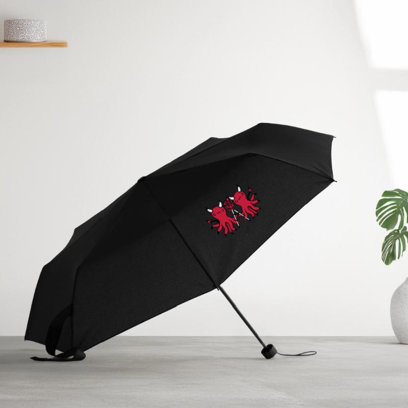2 Octopus Devil Hell Team Friends Satan Evil Cute Umbrella (small)