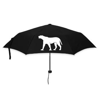 panther animal - Regenschirm (klein) - Schwarz - Vorne