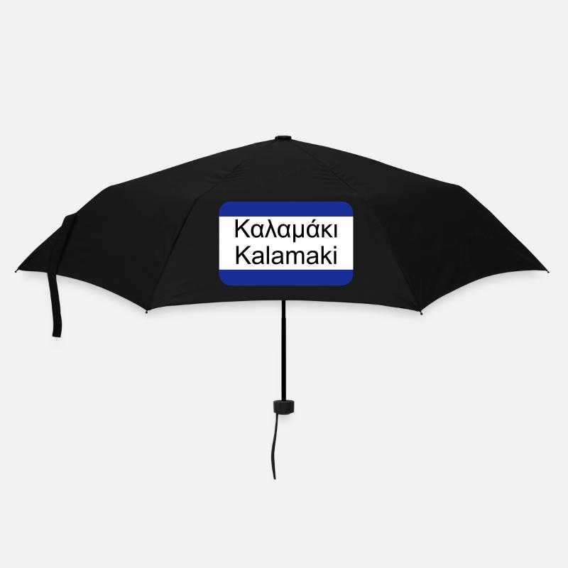 Ortsschild Kalamaki Geschenk Reise - Regenschirm (klein) - Schwarz