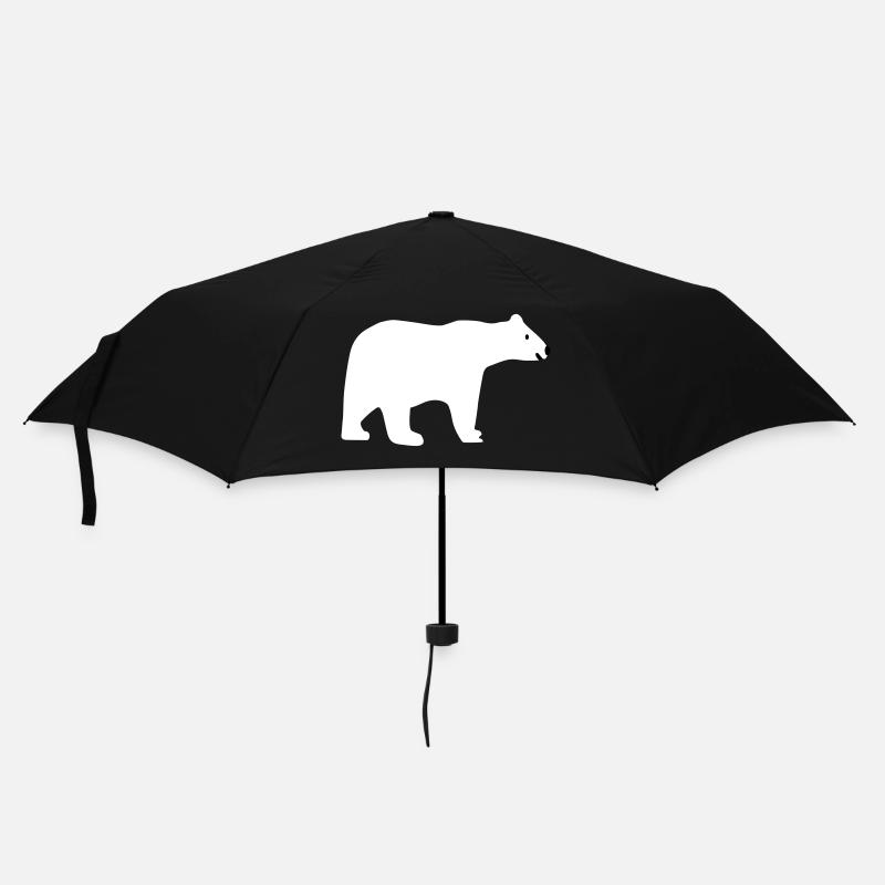 Eisbär - Regenschirm (klein) - Schwarz