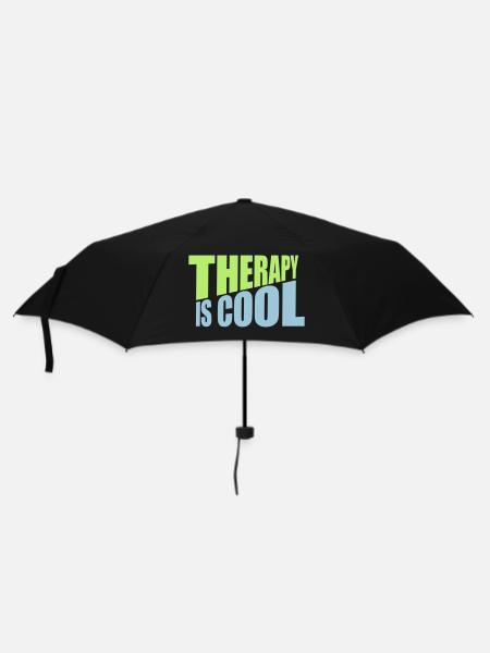 therapy is cool Quote - Umbrella (small) - black