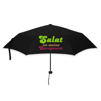 Salat ist meine Currywurst - Umbrella (small) - black - Front