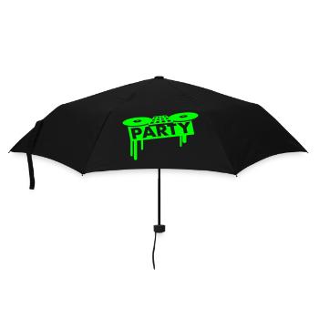 Mixeur Party Spray DJ Vinyle Enregistrer Musique - Parapluie standard - noir - Devant