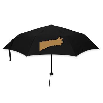 Katzen Klauen Pfote Tatzen Scharfe Krallen Kratzen - Regenschirm (klein) - Schwarz - Vorne