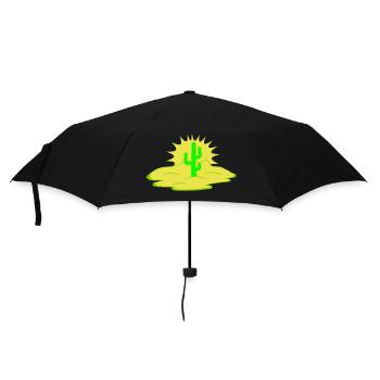 Cactus Desert Sunset Evening Night Cacti - Umbrella (small) - black - Front