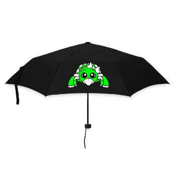 Turtle Woman Female Cute Bow Girl - Umbrella (small) - black - Front