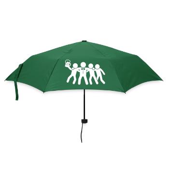 Junggesellinnenabschied Polterabend - Regenschirm (klein) - Flaschengrün - Vorne