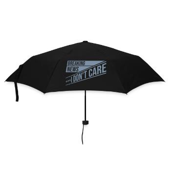 Breaking news don't care - Regenschirm (klein) - Schwarz - Vorne