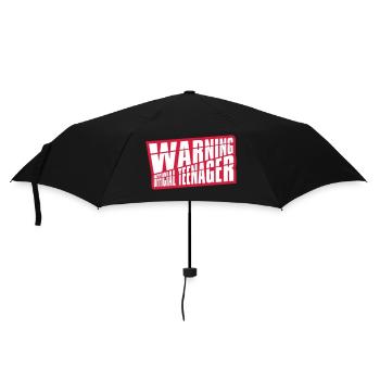 warning official teenage quote - Umbrella (small) - black - Front