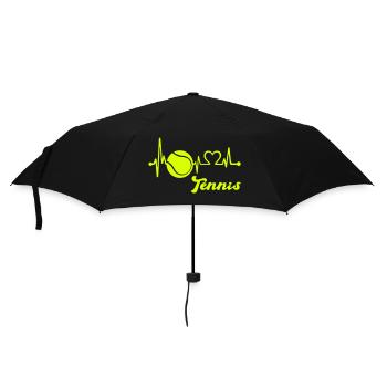 Tennis Love Beat - Umbrella (small) - black - Front