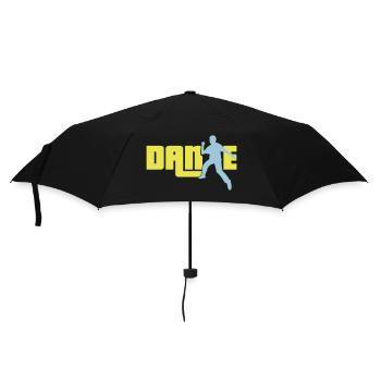 Dance Text Tanzender Mann Silhouette Party Musik - Regenschirm (klein) - Schwarz - Vorne