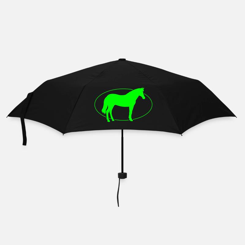 Pferd Horse - Regenschirm (klein) - Schwarz
